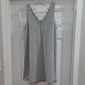 Monk & Lou Gray Sleeveless V-Neck Mini Dress